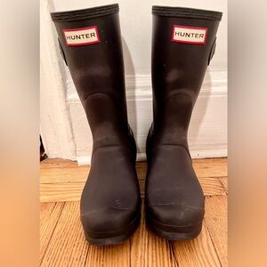 Hunter Original Short Rain Boots Dark Navy Blue Size 8
